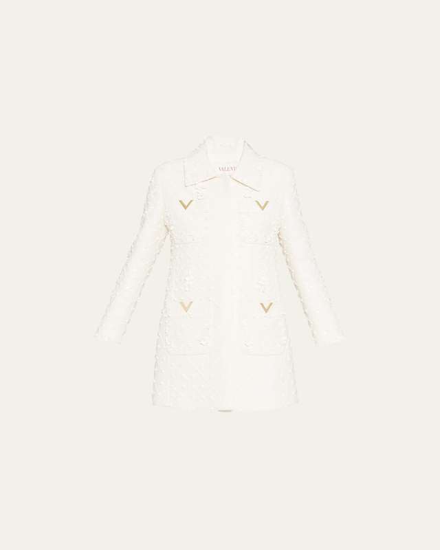 Sequined Logo Coat